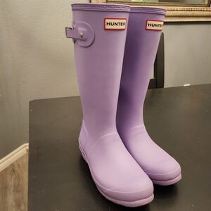 Girls sz 5 Lavender Hunter boots